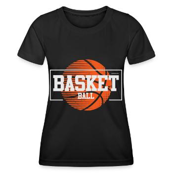 Basketball Basketballer - Frauen Funktions-T-Shirt - Schwarz - Vorne - AI Model Female 172 light (172cm)