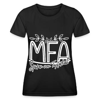 Adjoint au médecin Traces de bravoure MFA - T-shirt sport Femme - noir - Devant - AI Model Female 172 light (172cm)