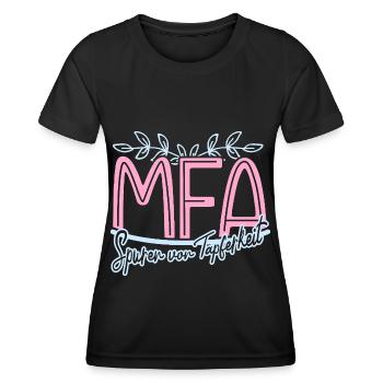 MFA Traces de bravoure médicale - T-shirt sport Femme - noir - Devant - AI Model Female 172 light (172cm)