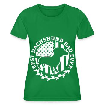 Dachshund Dachshund Viennese Dachshund Owner - Women's Functional T-Shirt - kelly green - Front - AI Model Female 172 dark (172cm)
