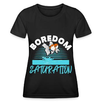 Langeweile Sättigung Aquarianer Fischhaltung Goldf - Frauen Funktions-T-Shirt - Schwarz - Vorne - AI Model Female 172 light (172cm)