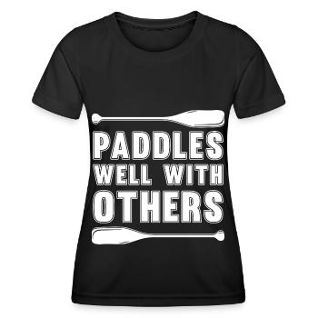 Rafting Wildwasser Kanu Kajak - Frauen Funktions-T-Shirt - Schwarz - Vorne - AI Model Female 172 light (172cm)