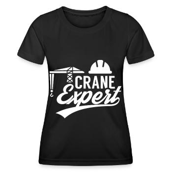 Kran Experte Krane Kranführer Kranfahrer - Frauen Funktions-T-Shirt - Schwarz - Vorne - AI Model Female 172 light (172cm)