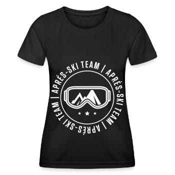 apres ski team - Frauen Funktions-T-Shirt - Schwarz - Vorne - AI Model Female 172 light (172cm)
