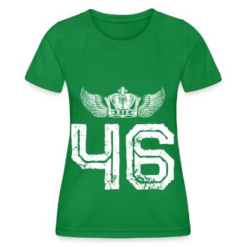 46 Number crown - Women's Functional T-Shirt - kelly green - Front - AI Model Female 172 dark (172cm)