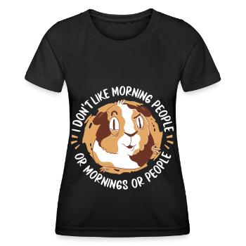 Hamster - Frauen Funktions-T-Shirt - Schwarz - Vorne - AI Model Female 172 light (172cm)