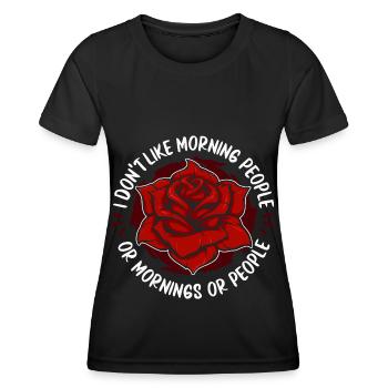 Rose Roses Rose Garden Jardinier - T-shirt sport Femme - noir - Devant - AI Model Female 172 light (172cm)