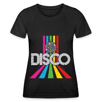Disco 80's Party Retro 80's Disco cadeau - T-shirt sport Femme - noir - Devant - AI Model Female 172 light (172cm)