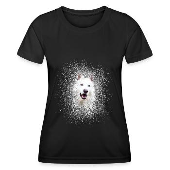 White Swiss Shepherd's Dog - Women's Functional T-Shirt - black - Front - AI Model Female 172 light (172cm)