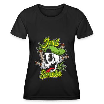 Marijuana Hemp Drugs - Women's Functional T-Shirt - black - Front - AI Model Female 172 light (172cm)