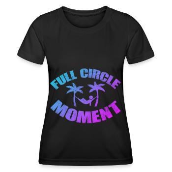Full Circle Moment Palmen Trash TV Design - Frauen Funktions-T-Shirt - Schwarz - Vorne - AI Model Female 172 light (172cm)