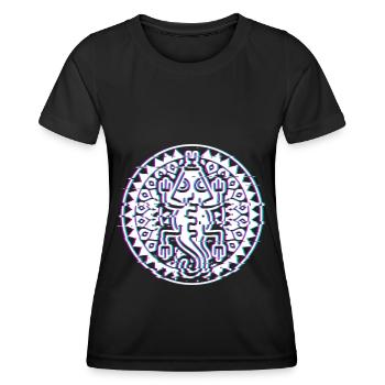 Ureinwohner Indianisch Schamane - Frauen Funktions-T-Shirt - Schwarz - Vorne - AI Model Female 172 light (172cm)