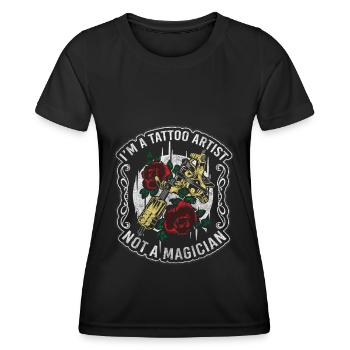 Tattoo Tattoo Rockabilly Tattoo Studio - T-shirt sport Femme - noir - Devant - AI Model Female 172 light (172cm)