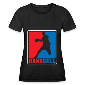 Handball Wettkampf Mannschaft Club - Frauen Funktions-T-Shirt - Schwarz - Vorne - AI Model Female 172 light (172cm)