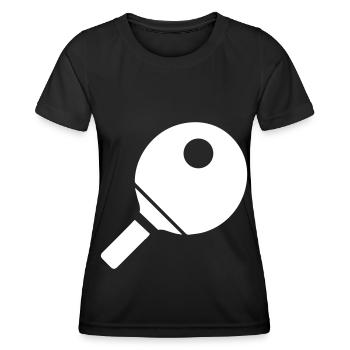Tischtennis Ping pong - Frauen Funktions-T-Shirt - Schwarz - Vorne - AI Model Female 172 light (172cm)