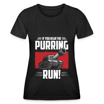 Military Weapon Soldiers Armored Cars - Women's Functional T-Shirt - black - Front - AI Model Female 172 light (172cm)