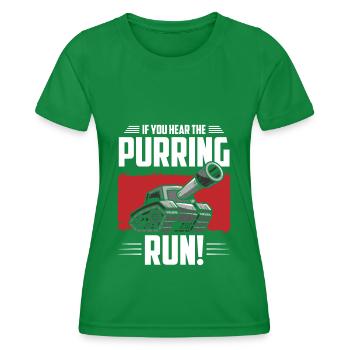 Military Weapon Soldiers Armored Cars - Women's Functional T-Shirt - kelly green - Front - AI Model Female 172 dark (172cm)