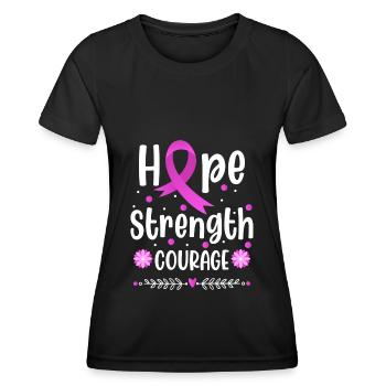Hope Fuck Combattant du cancer - T-shirt sport Femme - noir - Devant - AI Model Female 172 light (172cm)