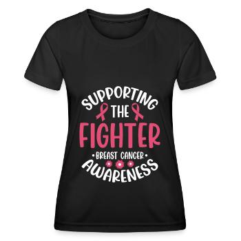 Krebs Kampf Kämpferin Krankheit - Frauen Funktions-T-Shirt - Schwarz - Vorne - AI Model Female 172 light (172cm)