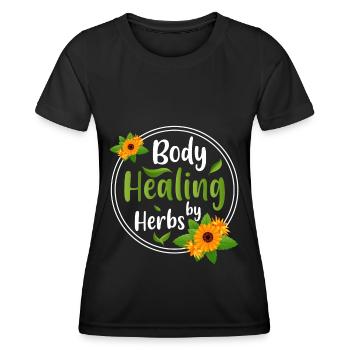 Naturopath Doctor Herbal Science - Women's Functional T-Shirt - black - Front - AI Model Female 172 light (172cm)