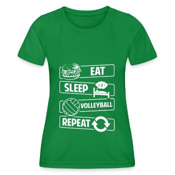 Sport Spielerin Beachball - Frauen Funktions-T-Shirt - Kelly Green - Vorne - AI Model Female 172 dark (172cm)