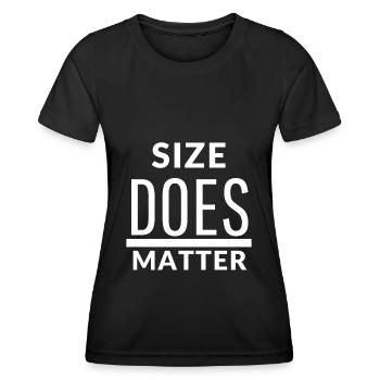 Size does matter - Lustiger Fitness Sport Spruch - Frauen Funktions-T-Shirt - Schwarz - Vorne - AI Model Female 172 light (172cm)