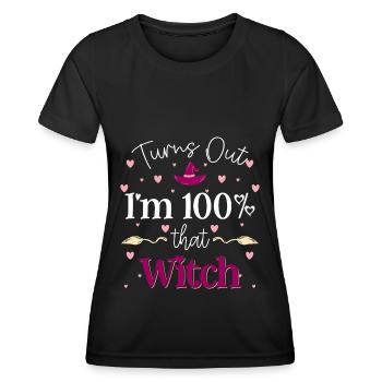 Hexe Magie Spruch Walpurgisnacht - Frauen Funktions-T-Shirt - Schwarz - Vorne - AI Model Female 172 light (172cm)
