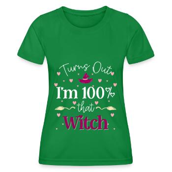 Sorcière Magic Spell Walpurgis Nuit - T-shirt sport Femme - vert - Devant - AI Model Female 172 dark (172cm)