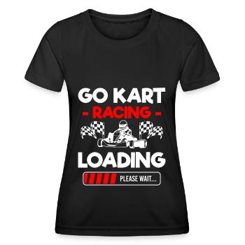 Gokart Racing Kartsport Autorennen - Frauen Funktions-T-Shirt - Schwarz - Vorne - AI Model Female 172 light (172cm)