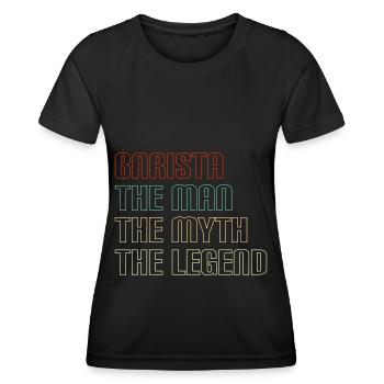 Coffee Coffee Bean Coffee Lovers - Women's Functional T-Shirt - black - Front - AI Model Female 172 light (172cm)