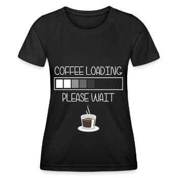 Barista Morning Muffle Travail - T-shirt sport Femme - noir - Devant - AI Model Female 172 light (172cm)