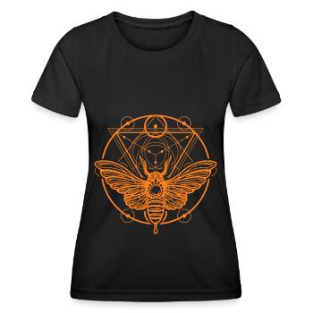 Symbole Superstition Soleil Pictogramme - T-shirt sport Femme - noir - Devant - AI Model Female 172 light (172cm)