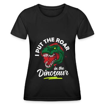 Urzeit Triceratops Saurier Fossil - Frauen Funktions-T-Shirt - Schwarz - Vorne - AI Model Female 172 light (172cm)