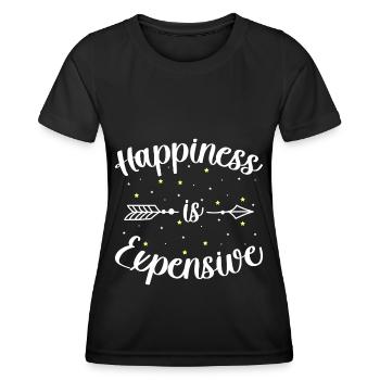 Happy Happiness Énergie de vie - T-shirt sport Femme - noir - Devant - AI Model Female 172 light (172cm)