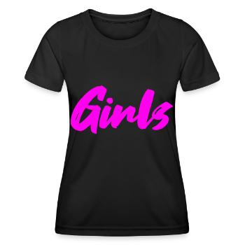 Filles - T-shirt sport Femme - noir - Devant - AI Model Female 172 light (172cm)