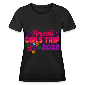 Hawai Girls Trip 2023 Hawaii - T-shirt sport Femme - noir - Devant - AI Model Female 172 light (172cm)