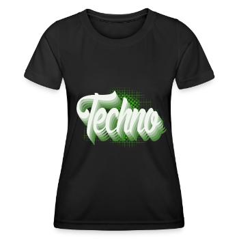 Techno - Women's Functional T-Shirt - black - Front - AI Model Female 172 light (172cm)
