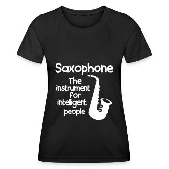 Saxophone Instrument - Women's Functional T-Shirt - black - Front - AI Model Female 172 light (172cm)
