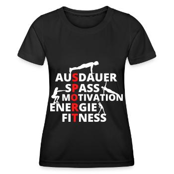 Fitness Sprüche gym Workout training fitness - Frauen Funktions-T-Shirt - Schwarz - Vorne - AI Model Female 172 light (172cm)