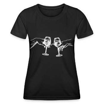 Wine Creation Adams Wine Lovers - Women's Functional T-Shirt - black - Front - AI Model Female 172 light (172cm)