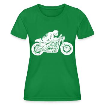 Motorradfahrer - Frauen Funktions-T-Shirt - Kelly Green - Vorne - AI Model Female 172 dark (172cm)
