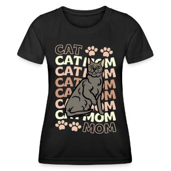 Mignon Korat Cat Mama - T-shirt sport Femme - noir - Devant - AI Model Female 172 light (172cm)
