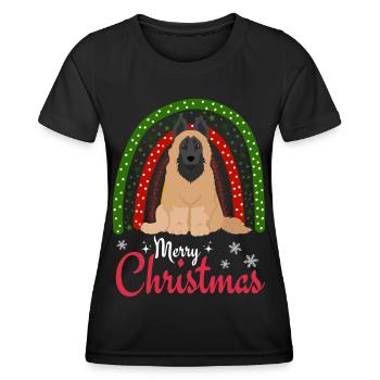Belgian Tervueren Christmas - Women's Functional T-Shirt - black - Front - AI Model Female 172 light (172cm)