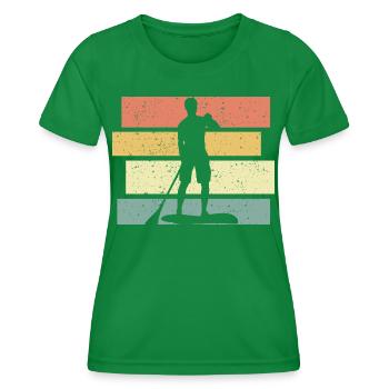 Paddleboard vintage retro Paddleboard Legend - Frauen Funktions-T-Shirt - Kelly Green - Vorne - AI Model Female 172 dark (172cm)