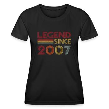 2007 Geburtstag Legend since Retro Vintage - Frauen Funktions-T-Shirt - Schwarz - Vorne - AI Model Female 172 light (172cm)