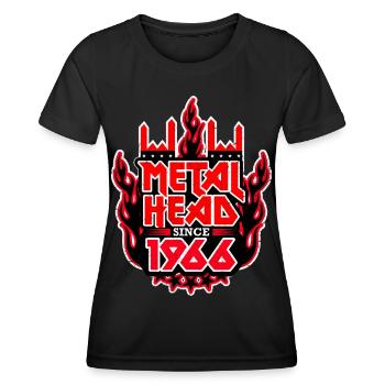 METALHEAD since 1966 - Frauen Funktions-T-Shirt - Schwarz - Vorne - AI Model Female 172 light (172cm)
