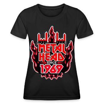 METALHEAD since 1969 - Women's Functional T-Shirt - black - Front - AI Model Female 172 light (172cm)