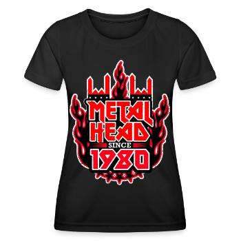 METALHEAD since 1980 - Women's Functional T-Shirt - black - Front - AI Model Female 172 light (172cm)