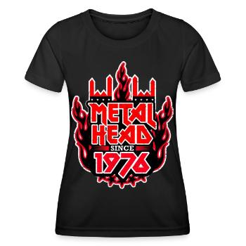METALHEAD since 1976 - Women's Functional T-Shirt - black - Front - AI Model Female 172 light (172cm)