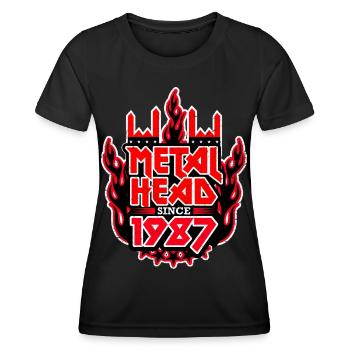 METALHEAD since 1987 - Women's Functional T-Shirt - black - Front - AI Model Female 172 light (172cm)